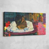 The Royal End - Arii Matamoe by Paul Gauguin — single-panel canvas shown on a pale studio wall
