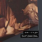 The Sacrifice of Isaac by Caravaggio - canvas surface and wrapped edge detail