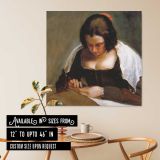 The Seamstress by Diego Velázquez — room mockup view 6