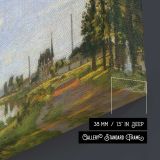 The Seine in Summer Light by Claude Monet - canvas surface and wrapped edge detail