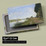 The Seine in Summer Light by Claude Monet - canvas rear frame and hanging hardware
