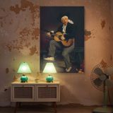 The Spanish Singer by Edouard Manet - Black Hat, White Sash, and Guitar Scene canvas wall art - Image 5