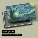 The Starry Night by Vincent van Gogh - canvas rear frame and hanging hardware