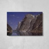 The Steamship by Adelsteen Normann - single-panel canvas displayed above a console table