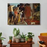 The Surrender of Breda Detail by Diego Velazquez - single-panel canvas displayed above a console table