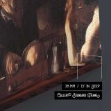 The Tooth Drawer by Caravaggio - canvas surface and wrapped edge detail