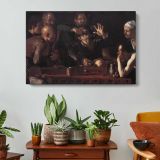 The Tooth Drawer by Caravaggio - single-panel canvas displayed above a console table