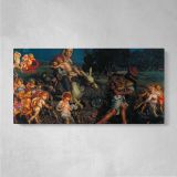 The Triumph of the Innocents by William Holman Hunt — single-panel canvas on a pale wall