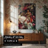 The Two Crowns by Frank Dicksee - Knight in Gold Armor with White Horse canvas wall art
