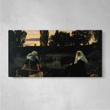 The Vale of Rest by John Everett Millais — single-panel canvas on a pale wall