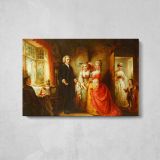 The Vicar of Wakefield by Abraham Solomon - single-panel canvas displayed above a console table