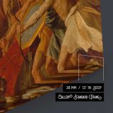 The Victory of Joshua Over the Amalekites by Nicolas Poussin - canvas surface and wrapped edge detail