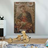 The Virgin Adoring the Christ Child - Renaissance Marian Scene with Two Saints canvas wall art - Image 2