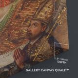 The Virgin Adoring the Christ Child - Renaissance Marian Scene with Two Saints canvas wall art - Image 3