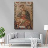 The Virgin Adoring the Christ Child - Renaissance Marian Scene with Two Saints canvas wall art - Image 5