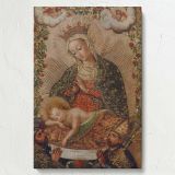 The Virgin Adoring the Christ Child - Renaissance Marian Scene with Two Saints canvas wall art - Image 7