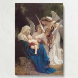 The Virgin of the Angels - Mary and Christ Child Surrounded by Cherubs By Bouguereau canvas wall art - Image 7