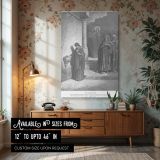 The Widow's Mite - Humble Giving Scene by Gustave Dore canvas wall art