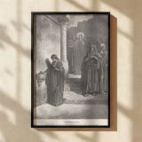 The Widow's Mite - Humble Giving Scene by Gustave Dore canvas wall art - Image 2