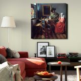 The Wine Glass (ca. 1658 –1660) famous painting. Johannes VERMEER — room mockup view 22