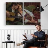 Theballad-large by Daniel Gerhartz - two-panel canvas displayed in a reading room