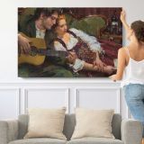 Theballad-large by Daniel Gerhartz - single-panel canvas shown with a person for scale