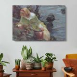 Therefore-i-will-remember-you-large by Daniel Gerhartz - single-panel canvas displayed above a console table