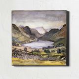 Thirlmere (1914) painting in high resolution by Paul Nash — room mockup view 1