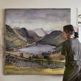 Thirlmere (1914) painting in high resolution by Paul Nash — room mockup view 3