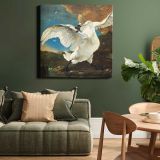 Threatened swan (1650) by Jan Asselijn — room mockup view 15