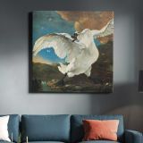 Threatened swan (1650) by Jan Asselijn — room mockup view 3