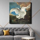 Threatened swan (1650) by Jan Asselijn — room mockup view 21