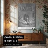 Three Men in the Furnace - Gustave Dore Fiery Deliverance Scene canvas wall art