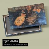 Three Pairs of Shoes by Vincent van Gogh - canvas rear frame and hanging hardware