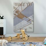 Time to Fly - Early Aviation Retro Flight Design Poster By Robert Wildhack - Image 2