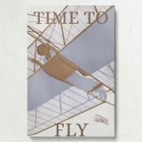 Time to Fly - Early Aviation Retro Flight Design Poster By Robert Wildhack - Image 7