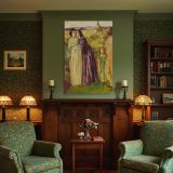 Too Late by William Lindsay Windus - Family Scene in Purple and Beige Field canvas wall art - Image 4