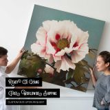 Tree Peony, hand–colored collotype from Some Japanese Flowers (1896) by Kazumasa Ogawa — room mockup view 4