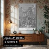 Triumph of Mordecai - Gustave Dore Persian Street Celebration canvas wall art