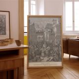 Triumph of Mordecai - Gustave Dore Persian Street Celebration canvas wall art - Image 7