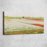 Tulip Fields by Gerrit Willem Dijsselhof — single-panel canvas shown on a pale studio wall