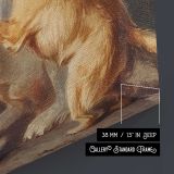 Two dogs by a kennel by Conradijn Cunaeus (1828–1895) — room mockup view 5