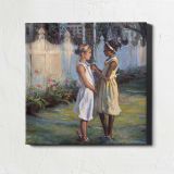 Two Girls on a Woodland Path by Daniel Gerhartz — room mockup view 1