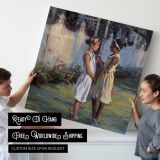 Two Girls on a Woodland Path by Daniel Gerhartz — room mockup view 4