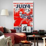 Uncle Sam's Birthday - 1776 to July 4th 1918 Poster Art
