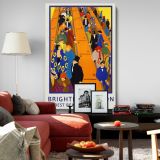 Underground 1924 - Colorful Vintage Train Ad By Horace Taylor canvas wall art