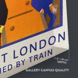 Underground 1924 - Colorful Vintage Train Ad By Horace Taylor canvas wall art - Image 3