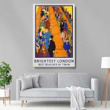 Underground 1924 - Colorful Vintage Train Ad By Horace Taylor canvas wall art - Image 5