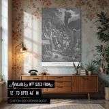 Valley of Dry Bones - Gustave Dore Resurrection of Skeletons Scene canvas wall art