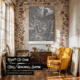 Valley of Dry Bones - Gustave Dore Resurrection of Skeletons Scene canvas wall art - Image 3